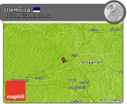 Physical 3D Map of Ülemõisa