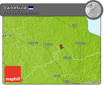 Physical 3D Map of Väikeküla