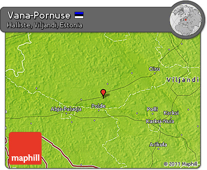 Physical 3D Map of Vana-Pornuse