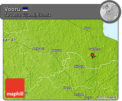 Physical 3D Map of Vooru