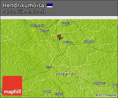 Physical 3D Map of Hendrikumõisa