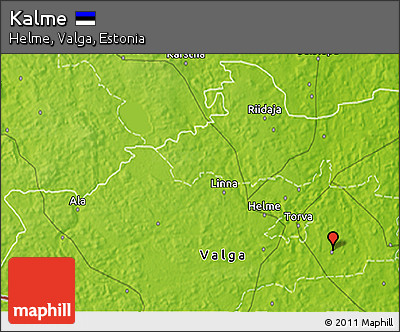 Physical 3D Map of Kalme