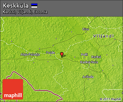 Physical 3D Map of Keskküla