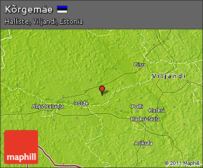 Physical 3D Map of Kõrgemäe