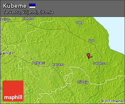 Physical 3D Map of Kübeme
