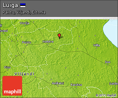 Physical 3D Map of Luiga