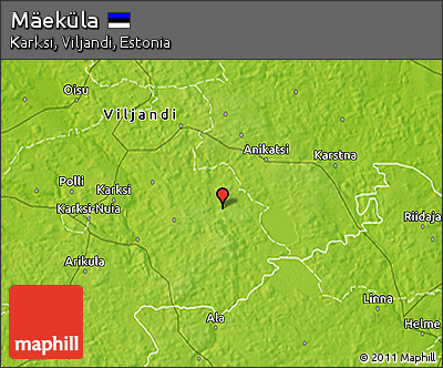 Physical 3D Map of Mäeküla