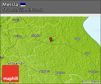 Physical 3D Map of Metsla