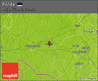 Physical 3D Map of Põlde