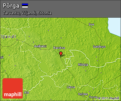 Physical 3D Map of Põrga
