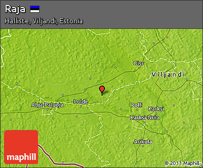 Physical 3D Map of Raja