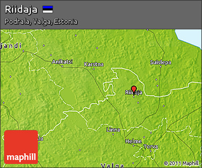 Physical 3D Map of Riidaja