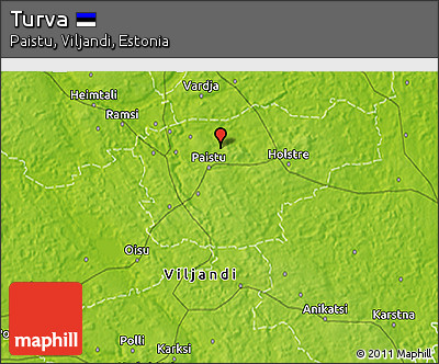 Physical 3D Map of Turva