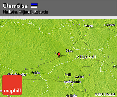 Physical 3D Map of Ülemõisa