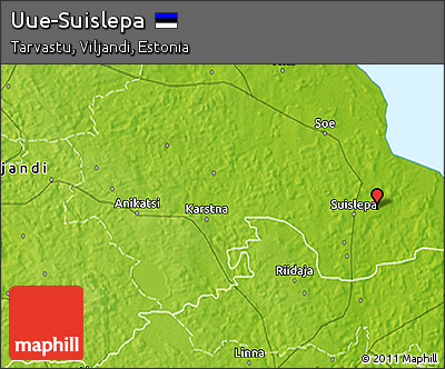 Physical 3D Map of Uue-Suislepa