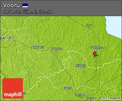Physical 3D Map of Vooru