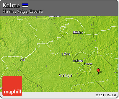 Physical 3D Map of Kalme