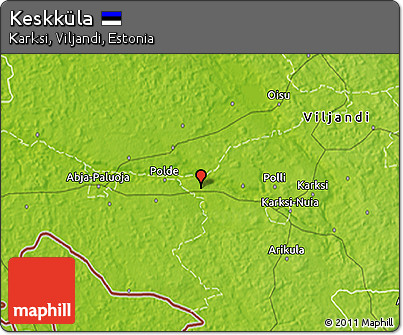 Physical 3D Map of Keskküla