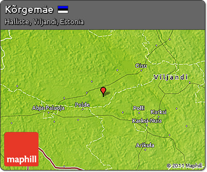 Physical 3D Map of Kõrgemäe