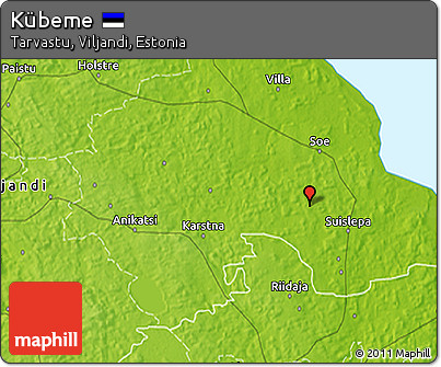 Physical 3D Map of Kübeme
