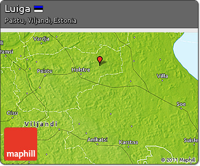 Physical 3D Map of Luiga