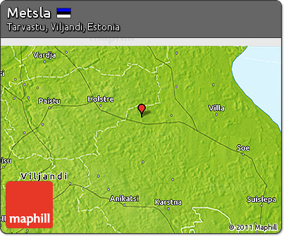 Physical 3D Map of Metsla