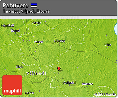 Physical 3D Map of Pahuvere