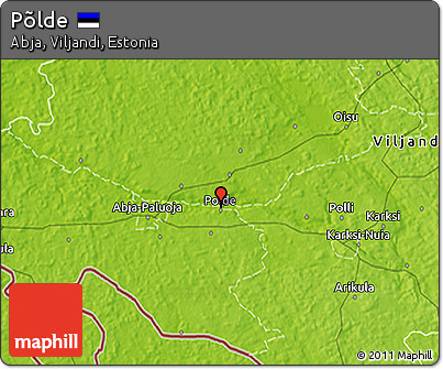 Physical 3D Map of Põlde