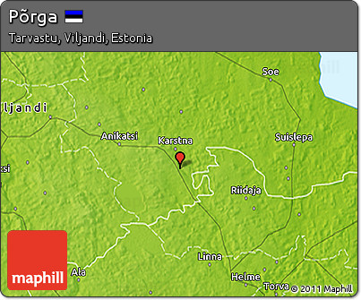 Physical 3D Map of Põrga