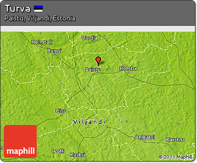 Physical 3D Map of Turva