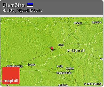 Physical 3D Map of Ülemõisa