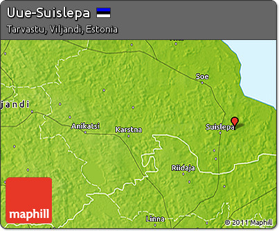 Physical 3D Map of Uue-Suislepa