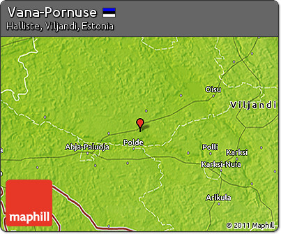 Physical 3D Map of Vana-Pornuse