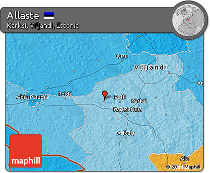 Political 3D Map of Allaste