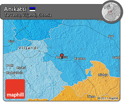 Political 3D Map of Anikatsi