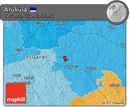 Political 3D Map of Aruküla