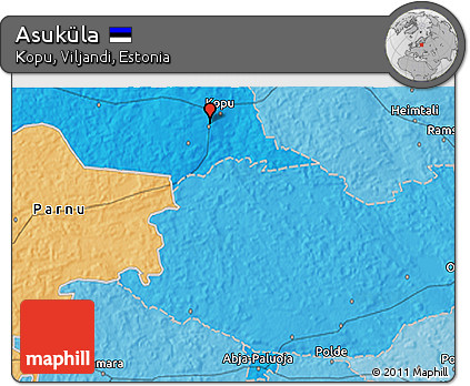 Political 3D Map of Asuküla