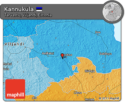 Political 3D Map of Kannuküla