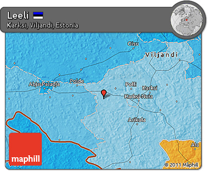 Political 3D Map of Leeli