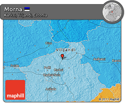 Political 3D Map of Morna