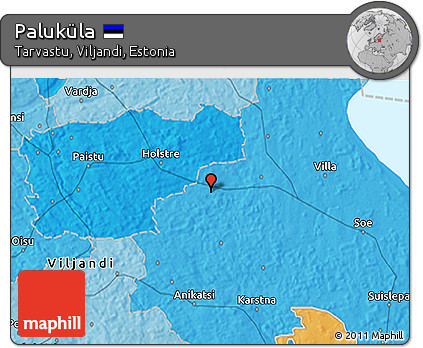 Political 3D Map of Paluküla