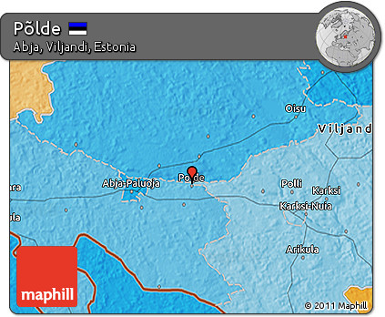 Political 3D Map of Põlde