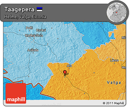 Political 3D Map of Taagepera
