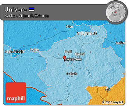 Political 3D Map of Univere