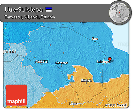 Political 3D Map of Uue-Suislepa