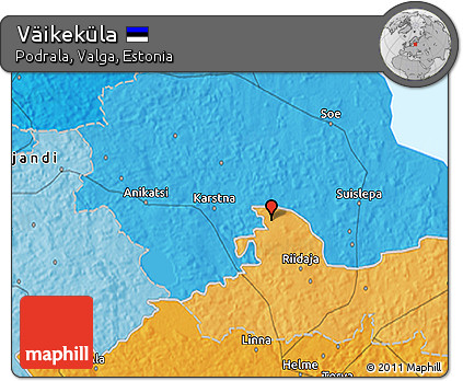Political 3D Map of Väikeküla
