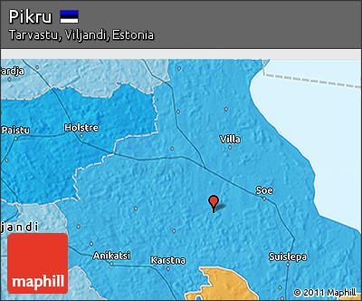 Political 3D Map of Pikru