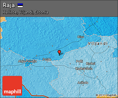 Political 3D Map of Raja