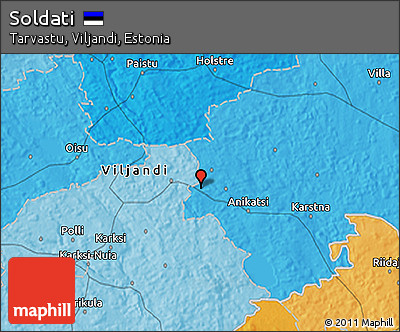 Political 3D Map of Soldati