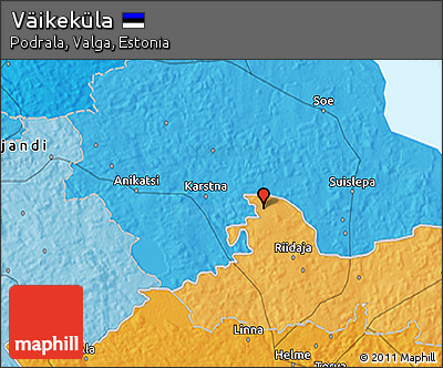 Political 3D Map of Väikeküla